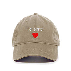 Te Amo Baseball Cap Embroidered Cotton Adjustable Dad Hat