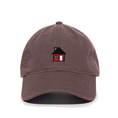 Red House Sign Baseball Cap Embroidered Cotton Adjustable Dad Hat