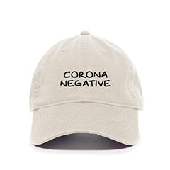 Virus Negative Baseball Cap Embroidered Cotton Adjustable Dad Hat