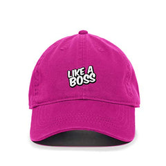Like A Boss Baseball Cap Embroidered Cotton Adjustable Dad Hat