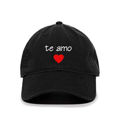 Te Amo Baseball Cap Embroidered Cotton Adjustable Dad Hat