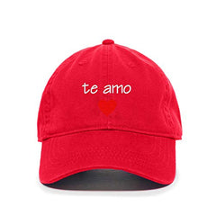 Te Amo Baseball Cap Embroidered Cotton Adjustable Dad Hat