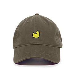 Yellow Baby Duck Baseball Cap Embroidered Cotton Adjustable Dad Hat