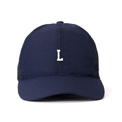 L Initial Letter Baseball Cap Embroidered Cotton Adjustable Dad Hat