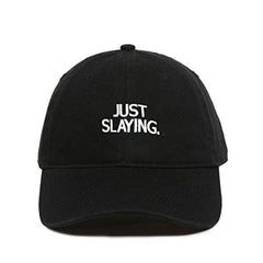 Just Slaying Dad Baseball Cap Embroidered Cotton Adjustable Dad Hat