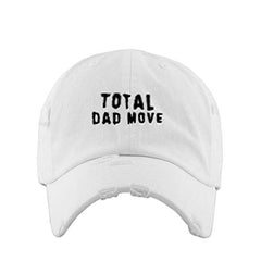 Total Dad Move Vintage Baseball Cap Embroidered Cotton Adjustable Distressed Dad Hat