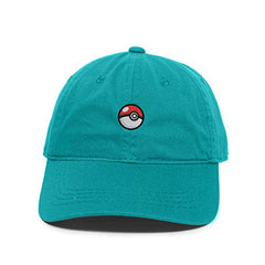 Pokeball Baseball Cap Embroidered Cotton Adjustable Dad Hat