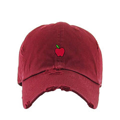 Teacher Apple Vintage Baseball Cap Embroidered Cotton Adjustable Distressed Dad Hat