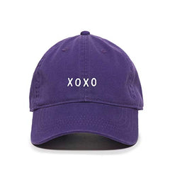 XOXO Hugs and Kisses Baseball Cap Embroidered Cotton Adjustable Dad Hat