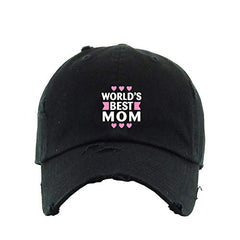 Best Mom Vintage Baseball Cap Embroidered Cotton Adjustable Distressed Dad Hat