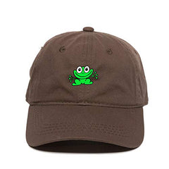 Smiling Frog Dad Baseball Cap Embroidered Cotton Adjustable Dad Hat