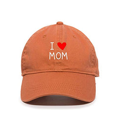 I Love Mom Baseball Cap Embroidered Cotton Adjustable Dad Hat