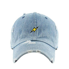 Bolt Vintage Baseball Cap Embroidered Cotton Adjustable Distressed Dad Hat