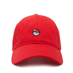 Pokeball Baseball Cap Embroidered Cotton Adjustable Dad Hat