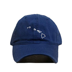 Hawaii Map Outline Dad Baseball Cap Embroidered Cotton Adjustable Dad Hat