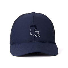 Louisiana Map Outline Dad Baseball Cap Embroidered Cotton Adjustable Dad Hat