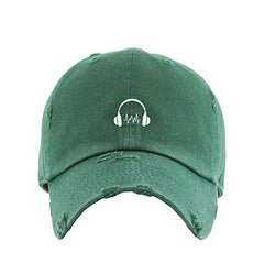 Headphones Vintage Baseball Cap Embroidered Cotton Adjustable Distressed Dad Hat