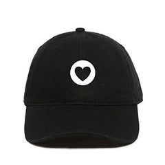 Circle Heart Baseball Cap Embroidered Cotton Adjustable Dad Hat