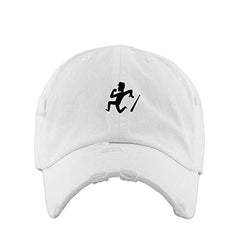 Baseball Runner Vintage Baseball Cap Embroidered Cotton Adjustable Distressed Dad Hat