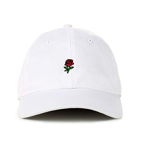 Rose Baseball Cap Embroidered Cotton Adjustable Dad Hat