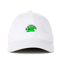 Smiling Frog Dad Baseball Cap Embroidered Cotton Adjustable Dad Hat