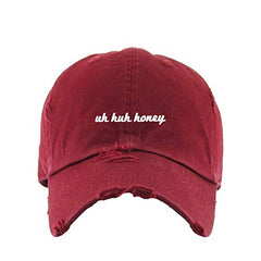 Uh Huh Honey Vintage Baseball Cap Embroidered Cotton Adjustable Distressed Dad Hat