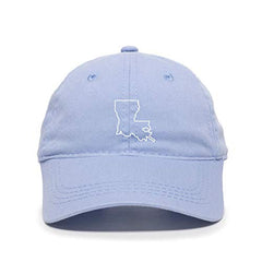 Louisiana Map Outline Dad Baseball Cap Embroidered Cotton Adjustable Dad Hat