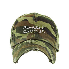 Almost Famous Vintage Baseball Cap Embroidered Cotton Adjustable Distressed Dad Hat