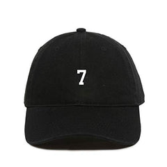 #7 Jersey Number Dad Baseball Cap Embroidered Cotton Adjustable Dad Hat