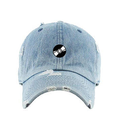 CD DJ Vintage Baseball Cap Embroidered Cotton Adjustable Distressed Dad Hat