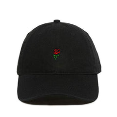 Rose Baseball Cap Embroidered Cotton Adjustable Dad Hat