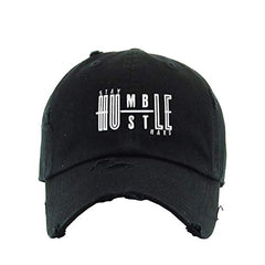 Stay Humble Hustle Hard Vintage Baseball Cap Embroidered Cotton Adjustable Distressed Dad Hat