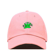 Smiling Frog Dad Baseball Cap Embroidered Cotton Adjustable Dad Hat