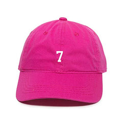 #7 Jersey Number Dad Baseball Cap Embroidered Cotton Adjustable Dad Hat