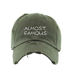 Almost Famous Vintage Baseball Cap Embroidered Cotton Adjustable Distressed Dad Hat