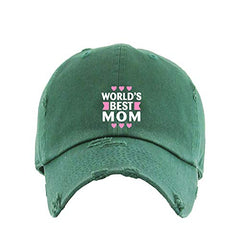 Best Mom Vintage Baseball Cap Embroidered Cotton Adjustable Distressed Dad Hat