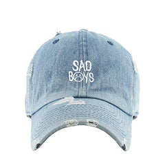 Sad Boys Vintage Baseball Cap Embroidered Cotton Adjustable Distressed Dad Hat