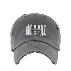 Stay Humble Hustle Hard Vintage Baseball Cap Embroidered Cotton Adjustable Distressed Dad Hat