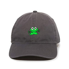 Smiling Frog Dad Baseball Cap Embroidered Cotton Adjustable Dad Hat