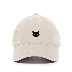 Crying Cat Baseball Cap Embroidered Cotton Adjustable Dad Hat