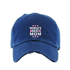 Best Mom Vintage Baseball Cap Embroidered Cotton Adjustable Distressed Dad Hat