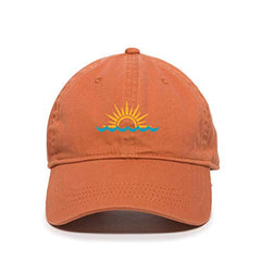 Sunset Baseball Cap Embroidered Cotton Adjustable Dad Hat