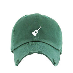 Guitar Vintage Baseball Cap Embroidered Cotton Adjustable Distressed Dad Hat