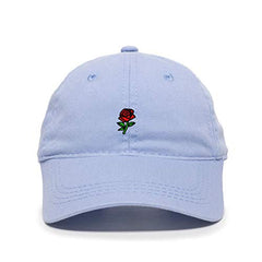 Rose Baseball Cap Embroidered Cotton Adjustable Dad Hat