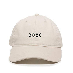 XOXO Hugs and Kisses Baseball Cap Embroidered Cotton Adjustable Dad Hat