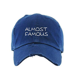 Almost Famous Vintage Baseball Cap Embroidered Cotton Adjustable Distressed Dad Hat