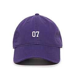 #07 Jersey Number Dad Baseball Cap Embroidered Cotton Adjustable Dad Hat