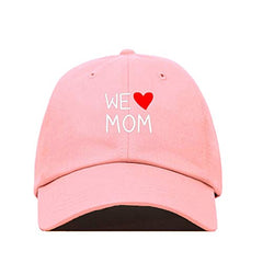 We Love Mom Baseball Cap Embroidered Cotton Adjustable Dad Hat